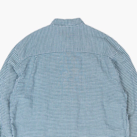 【USED】1990s-2000s Eddie Bauer : Linen Cotton Gingham Plaid BD Shirt : L