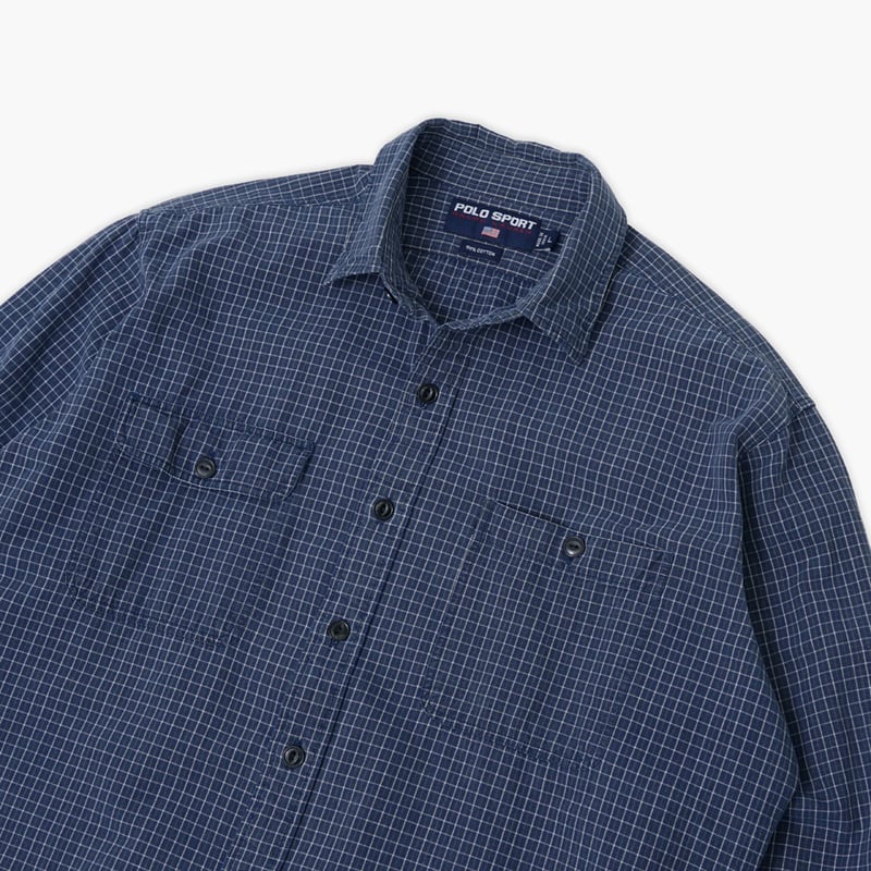 USED】1990s-2000s POLO SPORT : Plaid Regular Sh