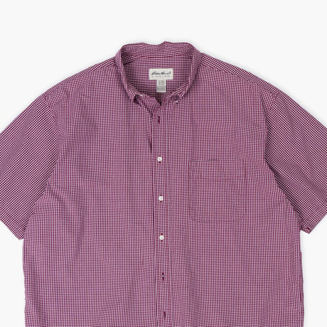 【USED】1990s-2000s Eddie Bauer : Broad Gingham Plaid BD S/S Shirt : XL