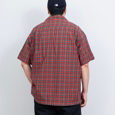 【USED】1990s-2000s Polo Ralph Lauren : "ADAMS" Broad Plaid Open Collar S/S Shirt : XXL
