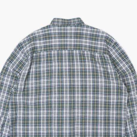 【USED】1990s-2000s Eddie Bauer : Linen Cotton Plaid BD Shirt : XL