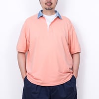 【USED】1990s-2000s Eddie Bauer : Cotton Pique Rugby S/S Shirt : XL