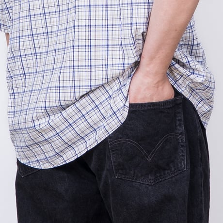 【USED】2000s Levi's : 550 "RELAXED FIT" Black Denim Jeans : w48