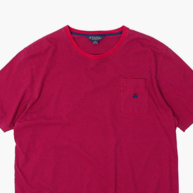 USED】2000s Brooks Brothers : Border Crew T-Shi