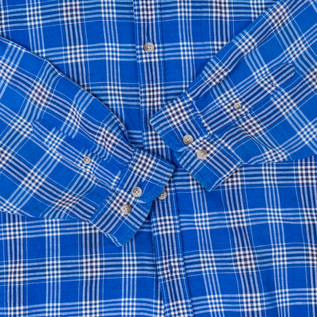 【USED】1990s-2000s Eddie Bauer : Linen Cotton Plaid Regular Shirt : XXL