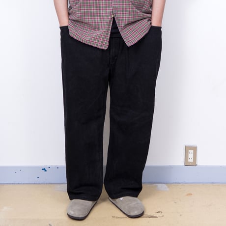 【USED】2000s Levi's : 550 "RELAXED FIT" Black Denim Jeans : w52