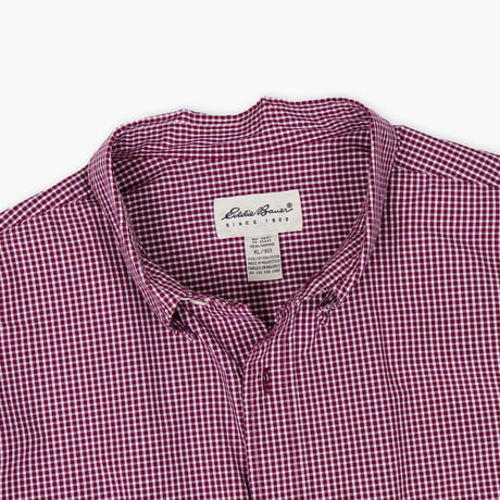 【USED】1990s-2000s Eddie Bauer : Broad Gingham Plaid BD S/S Shirt : XL