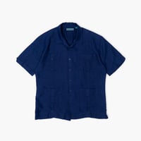 【USED】2000s CUBAVERA : Ramie Rayon Cuba Shirt : L