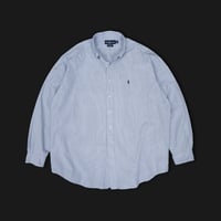 【USED】1990s-2000s Ralph Lauren : "BLAKE" Pinpoint Oxford Plaid BD Shirt : XXL