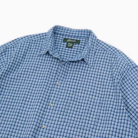 【USED】2000s Penmans : Dobby Plaid Regular S/S Shirt : XXL