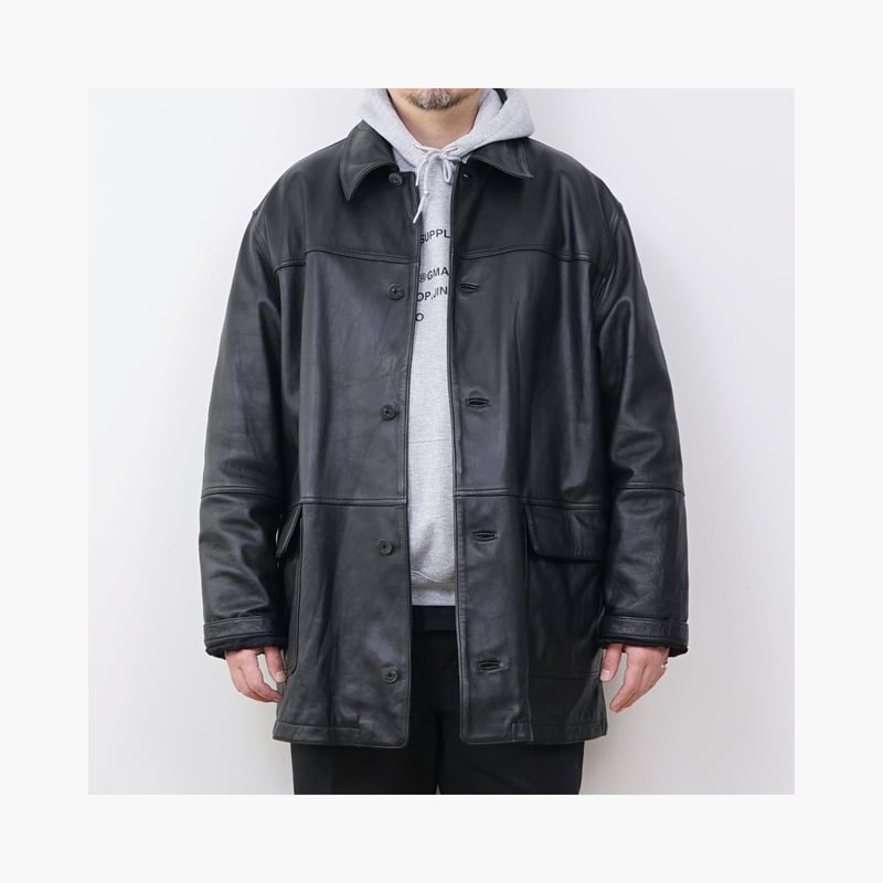 【年末セール】ブラントン×2 USED】2000s Timberland : Leather Half Coat : XX