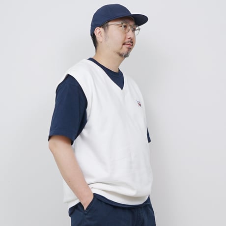 【USED】1990s Polo Ralph Lauren : Cotton Sweat V-Neck Vest : XXL