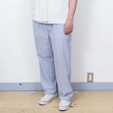 【USED】1990s-2000s Polo Ralph Lauren : "ANDREW PANT" Seersucker 2Tuck Trouser : w40