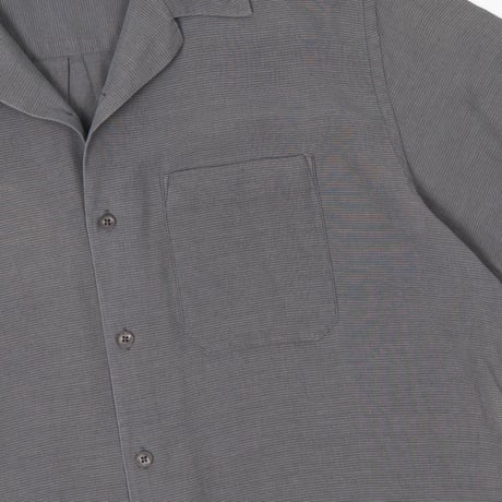 【USED】2000s PERRY ELLIS : Silk Cotton Open Collar Shirt : L