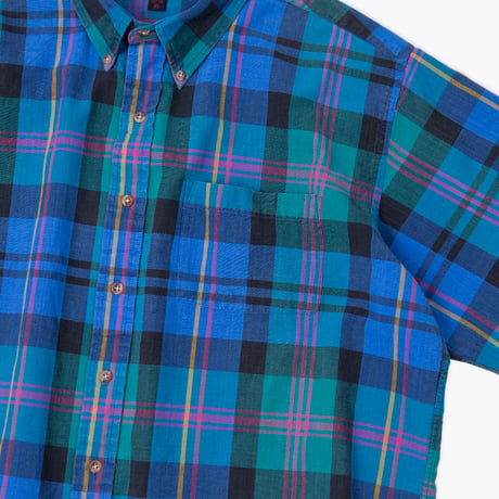 【USED】1970s-80s Abercrombie & Fitch : Plaid BD S/S Shirt : XL