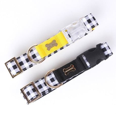 Barbie Check/バービーチェックカラー(首輪)S〜XL/Wide