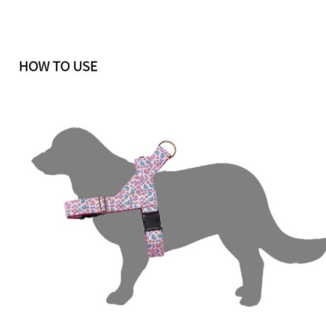 Barbie Check/バービーチェック イージーハーネス (レッド)大型犬 XL~3XL