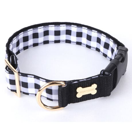 Barbie Check/バービーチェックカラー(首輪)S〜XL/Wide