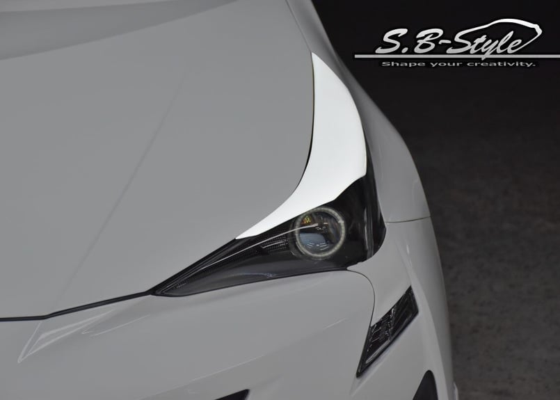 50プリウスアイライン塗装済み プリウス 50 前期 アイラインガーニッシュ FRP製 塗装済