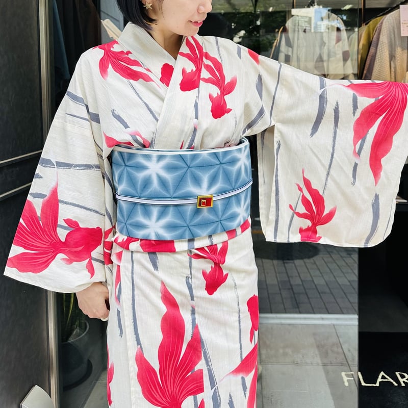 浴衣　金魚 浴衣「 金魚 KINGYO」赤 – EMON