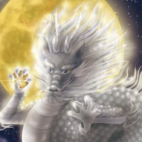 【待受画像ダウンロード販売】銀龍神と満月