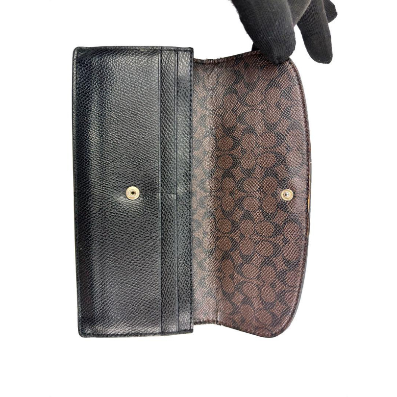コーチ∞COACH∞長財布∞シグネチャー∞ブラックレザー コーチ∞COACH∞長財布∞シグネチャー∞ブラックレザー