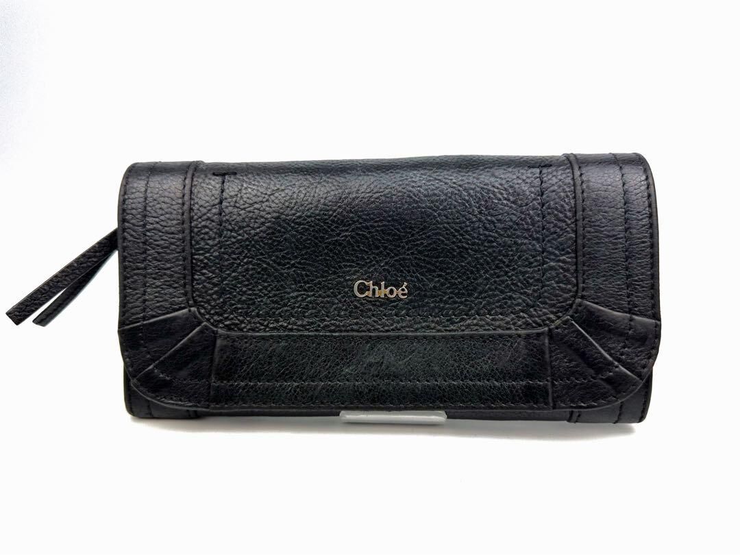 クロエ パラティ ブラック 黒 長財布 レザー Chloe ロング クロエ パラティ ブラック 黒 長財布 レザー Chloe ロング