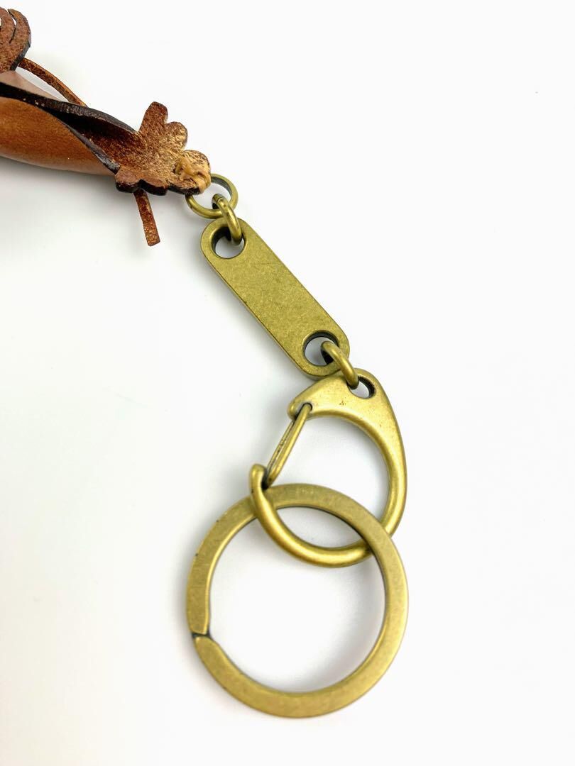 マルベリー Mulberry キーホルダー キーリング付き シュリンプ エビ 革