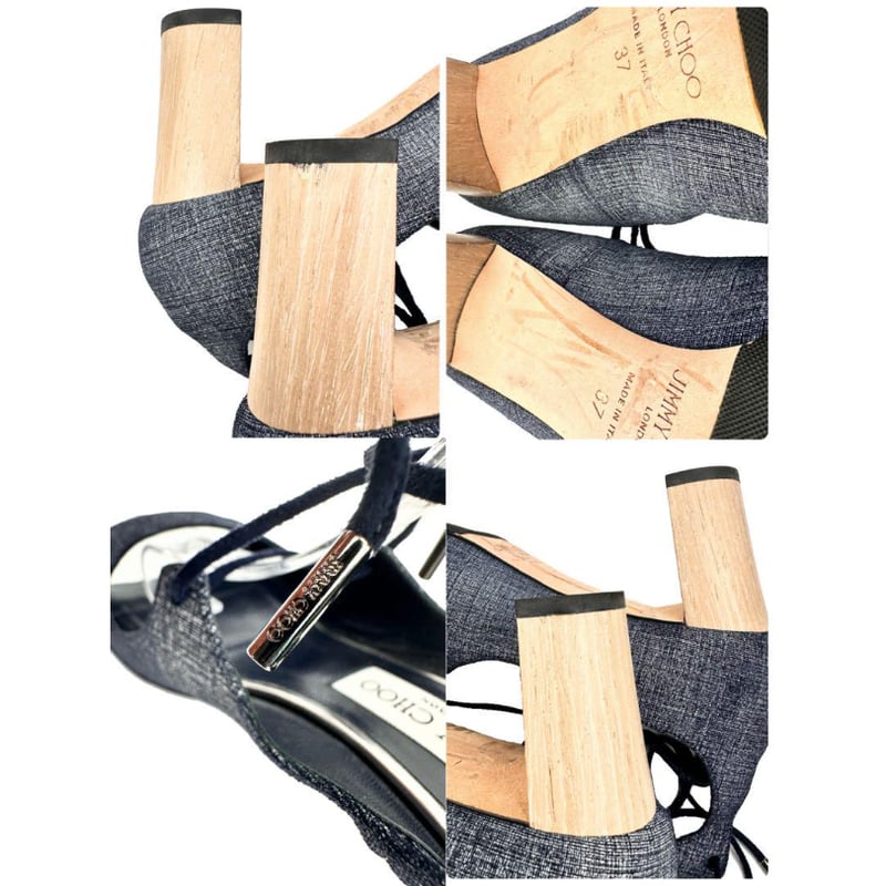JIMMY CHOO ジミーチュウ デニム インディゴ デニム 37 レース