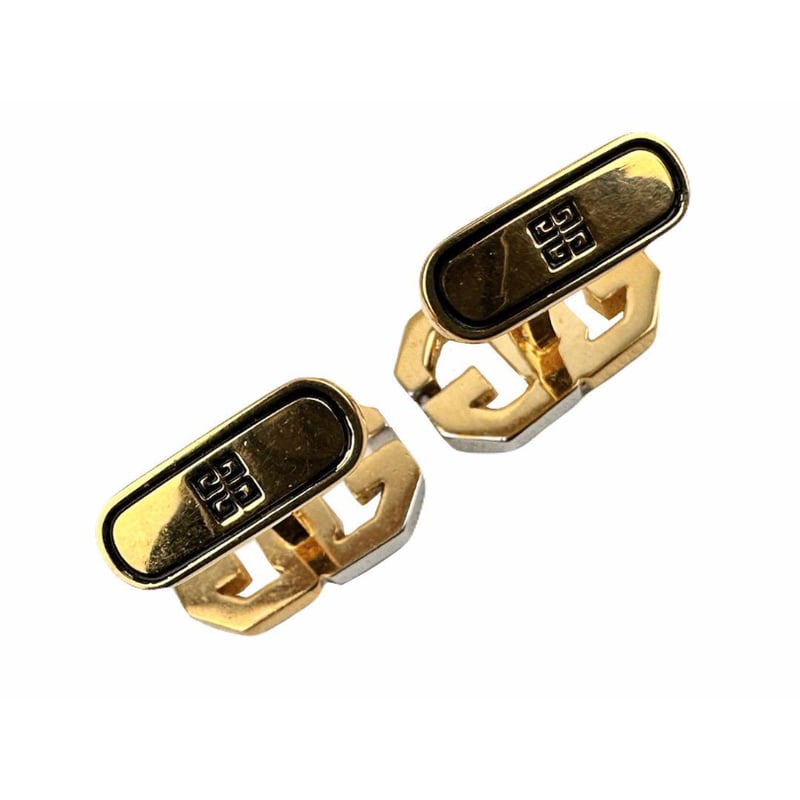 激レア 廃盤 GIVENCHY ジバンシィ GGロゴコンビカラー カフス 金×銀