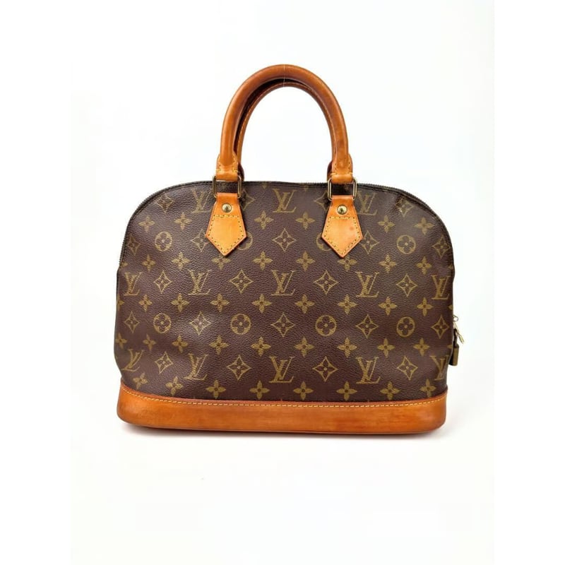 鑑定済 ルイヴィトン アルマ ハンドバッグ モノグラム 自立 南京錠 レディース 真贋済 LOUIS VUITTON モノグラム アルマ ハンドバッグ 南京錠 革