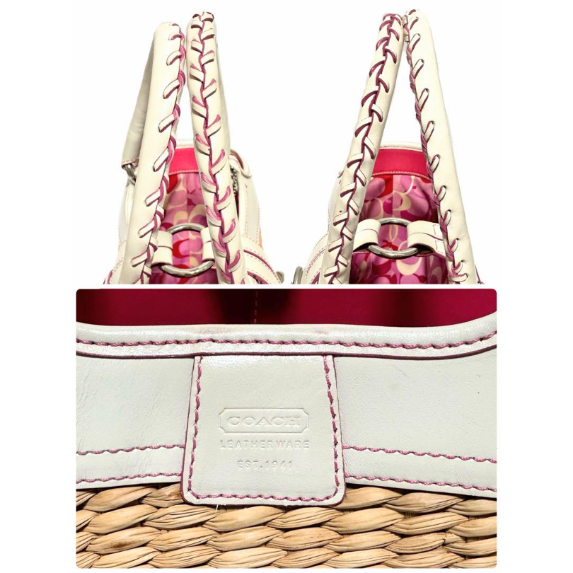 コーチ COACH かごバッグ ハンドバッグ 6271 白 ホワイト コーチ COACH かごバッグ ハンドバッグ 6271 白 ホワイト
