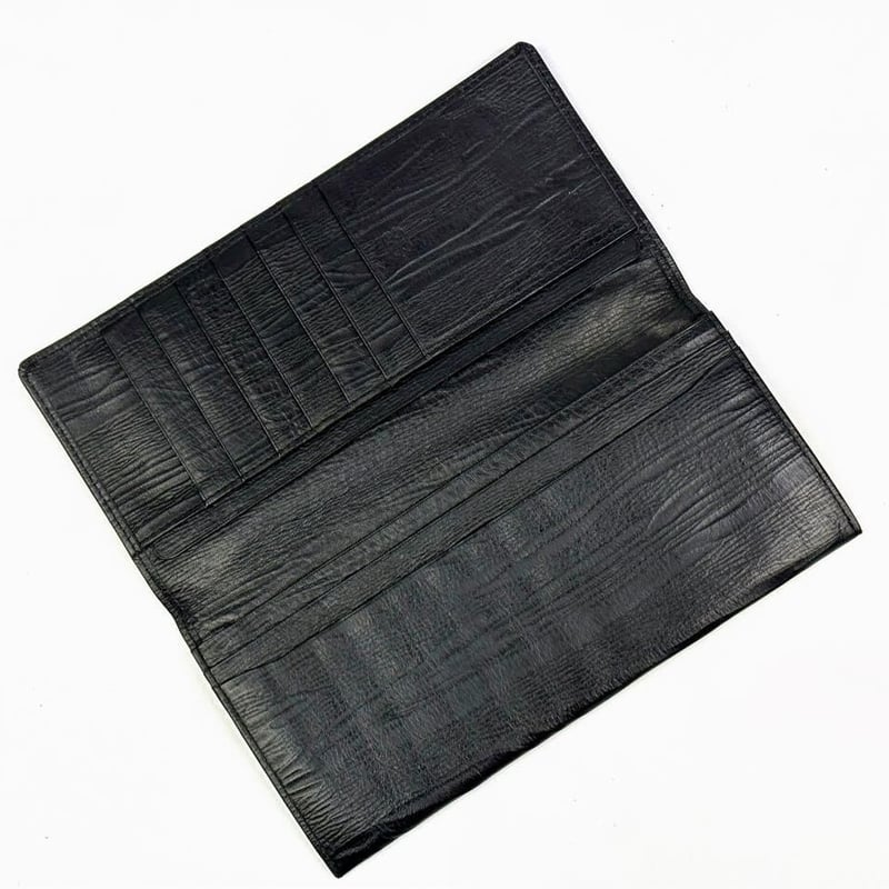 バレンシアガ レザー財布 お札入れ 黒 ブラック 長財布 ロング