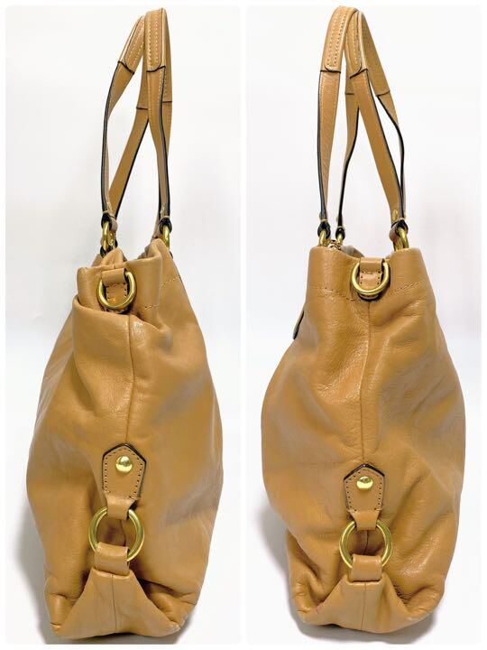 コーチ トートバッグ グラブタンレザー キャメル ノートPC A4 肩掛け