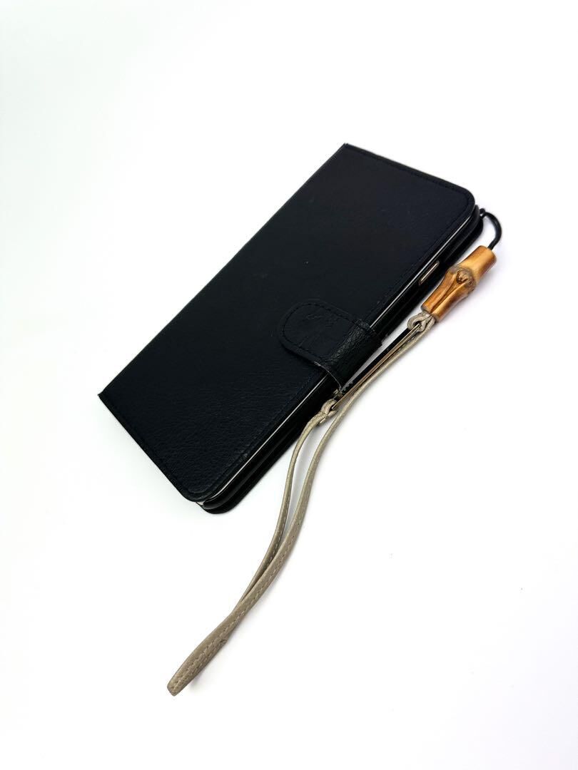 美品 グッチ 携帯電話 ストラップ スマホ バンブー ヴィンテージ 17147 original
