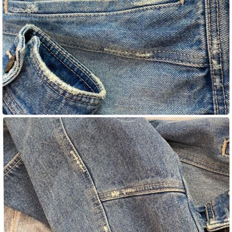 スナイデル デニムジャケット Gジャン インディゴ ボア ラビットファー