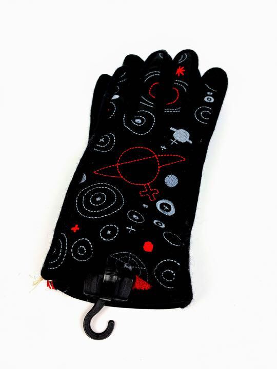 ヴィヴィアンウエストウッド 手袋 オーブ ドット ブラック 黒スエード