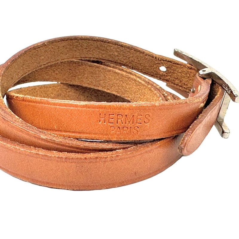 経典 エルメス HERMES レディース レザー ブレスレット ロング アピ3 ブレスレット、バングル