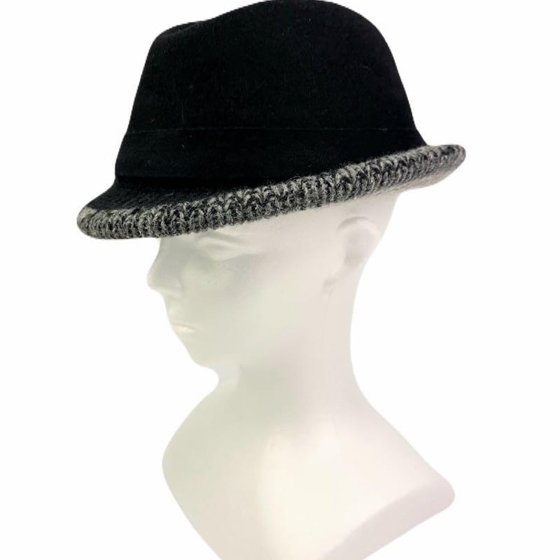 極上品】ジョルジオアルマーニ 羊毛ハット 帽子 キャップ ブラック  