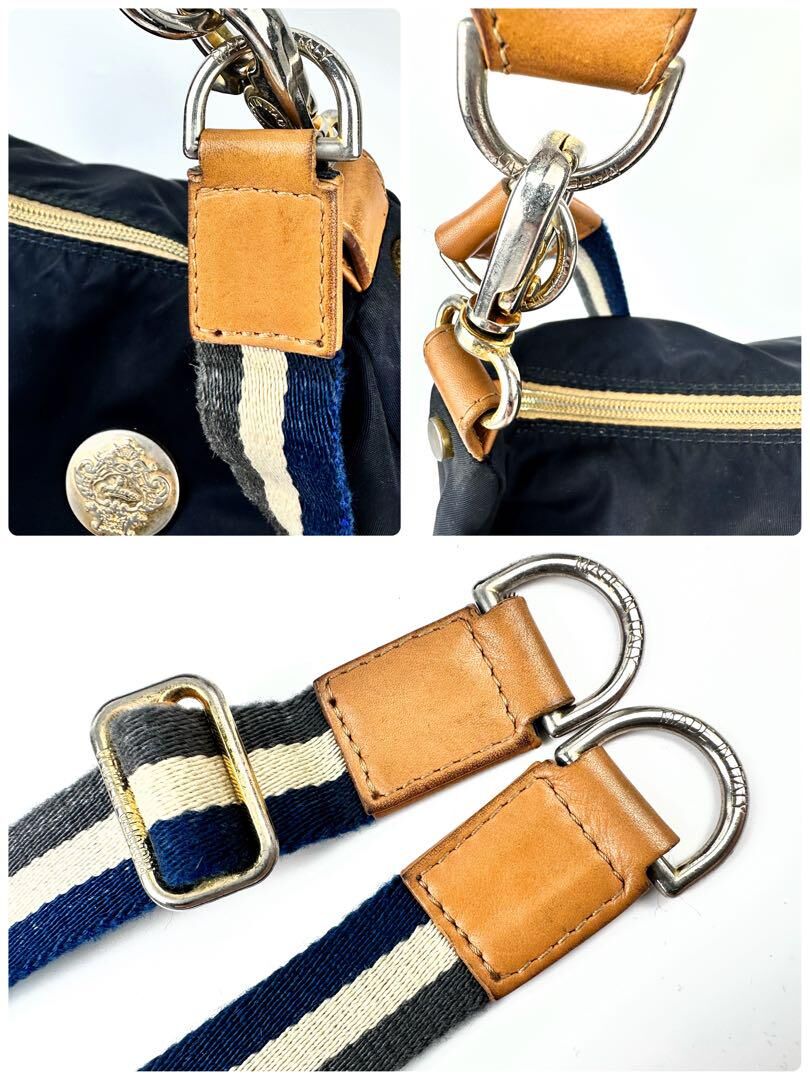 美品 オロビアンコ ロゴ ビジネスバッグ ナイロン レザー 2way ネイビー 美品 オロビアンコ ロゴ ビジネスバッグ ナイロン レザー 2way