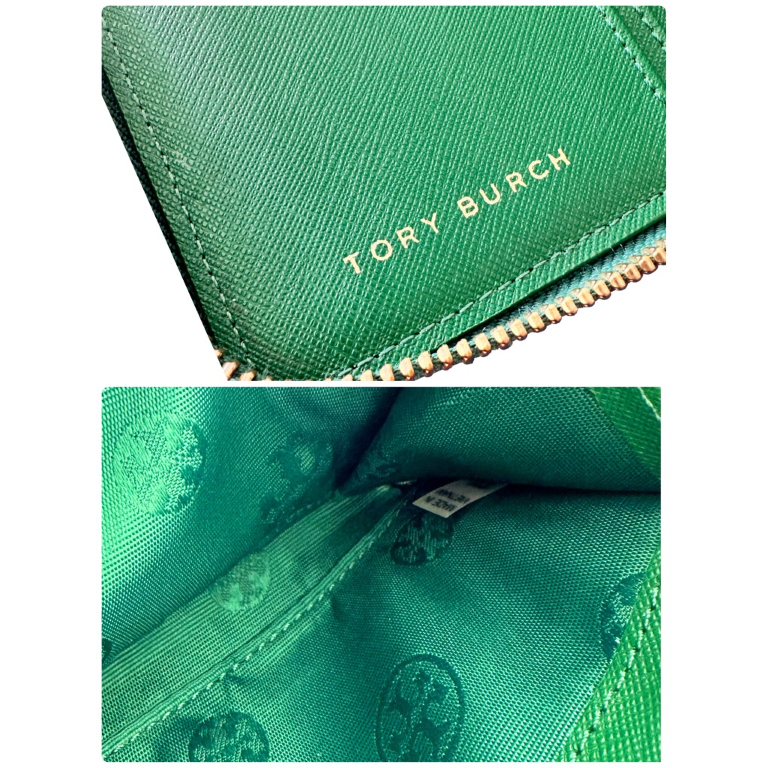 未使用　TORY BURCHトリーバーチ　レザーラウンドジップ長財布　グリーン TORY BURCH Tory Burch トリーバーチ フレミング ラウンド