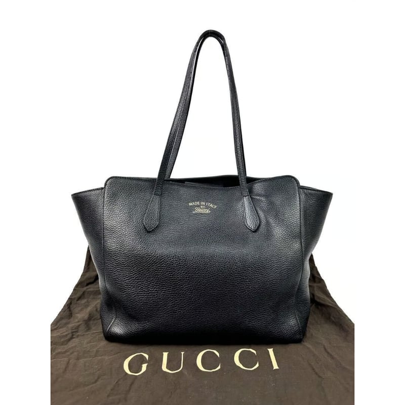 グッチ スウィングレザートート ブラック 黒 メンズ レディース 354397