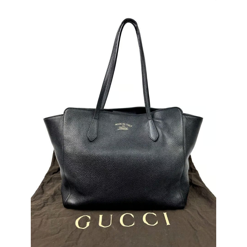 グッチ スウィングレザートート ブラック 黒 メンズ レディース 354397