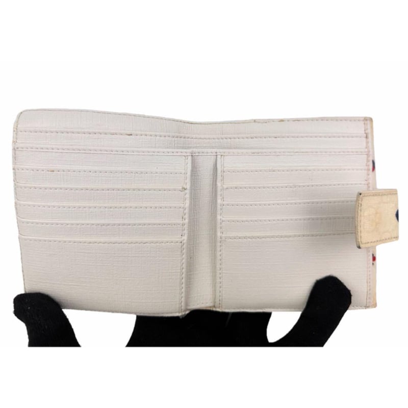 GUCCI グッチ 長財布 GGキャンパス ラブリーハート ホワイト 白 レザー