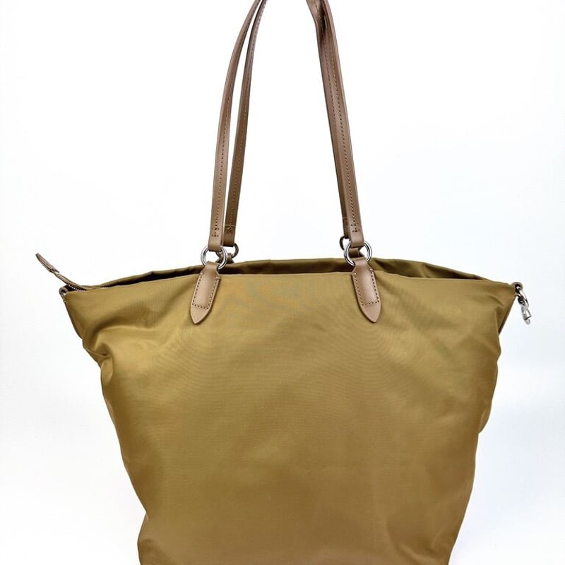 ラコステ F152 04 ナイロンレザートートバッグ ワニロゴ ボーダー 大  