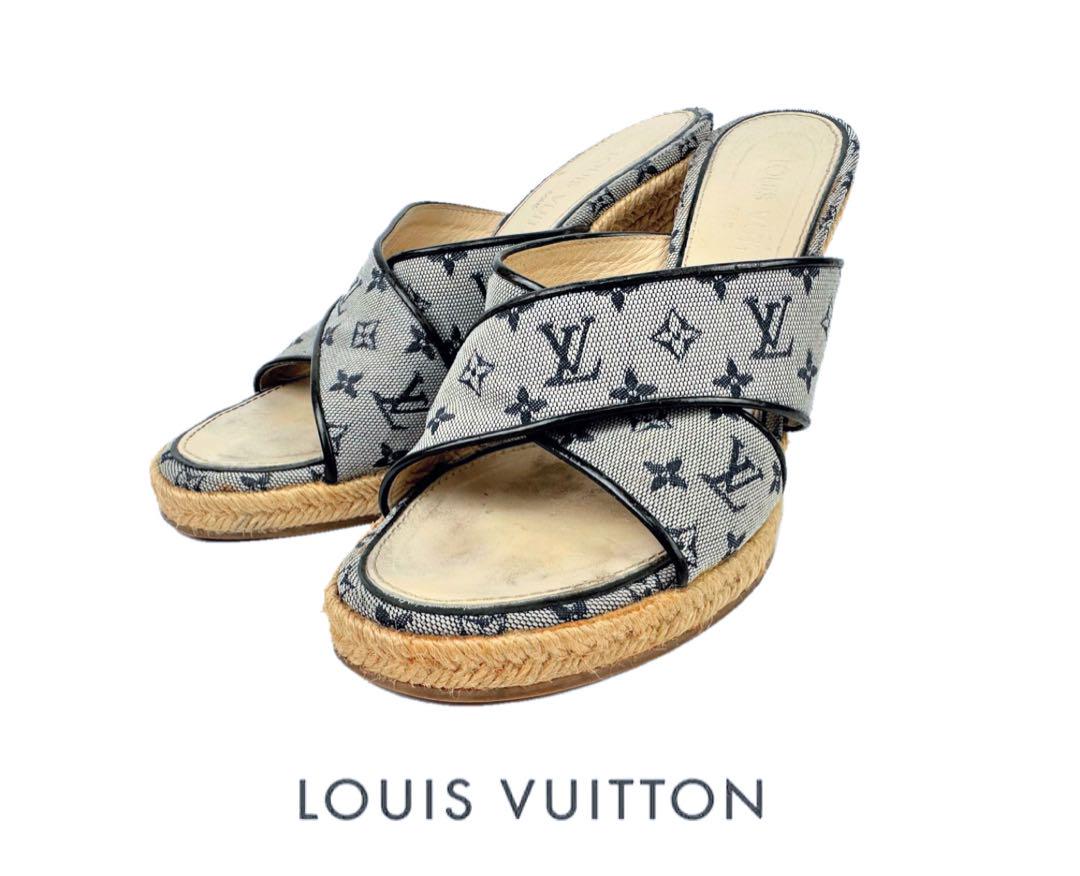 新しい季節 サンダル Vuitton Louis モノグラム エスパドリーユ 厚底