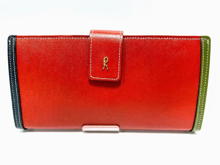 未使用　ロベルタディカメリーノ　折財布　財布　ウォレット　がま口　レッド ロベルタディカメリーノ 長財布 ガマ口小銭入れ ウォレット 赤
