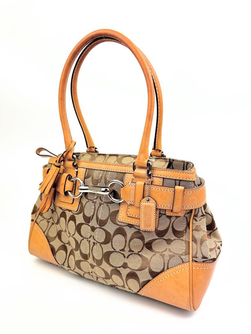 COACH「ハンプトンズ シグネチャー ミディアム キャリーオール original