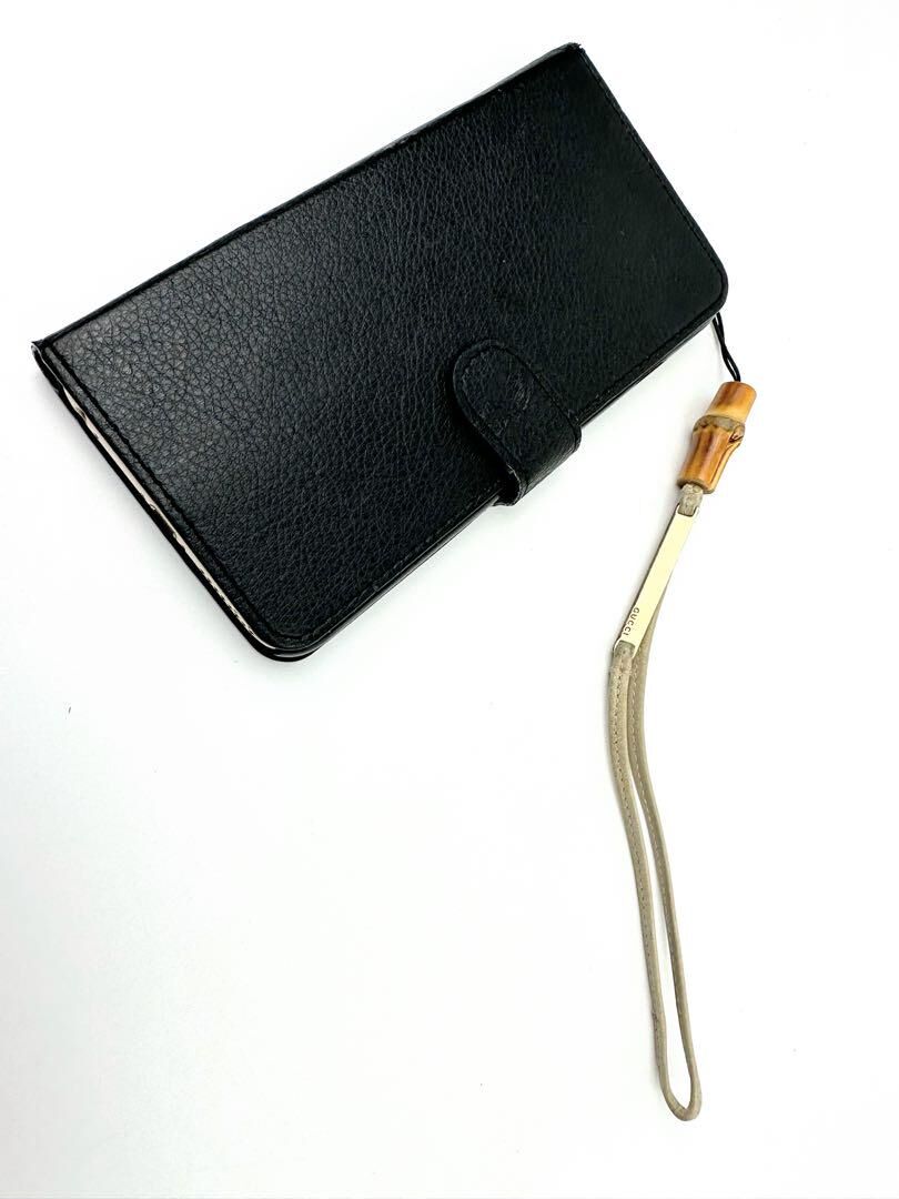 グッチ GUCCI バンブー 竹 ストラップ 紐 ロゴプレート ゴールド