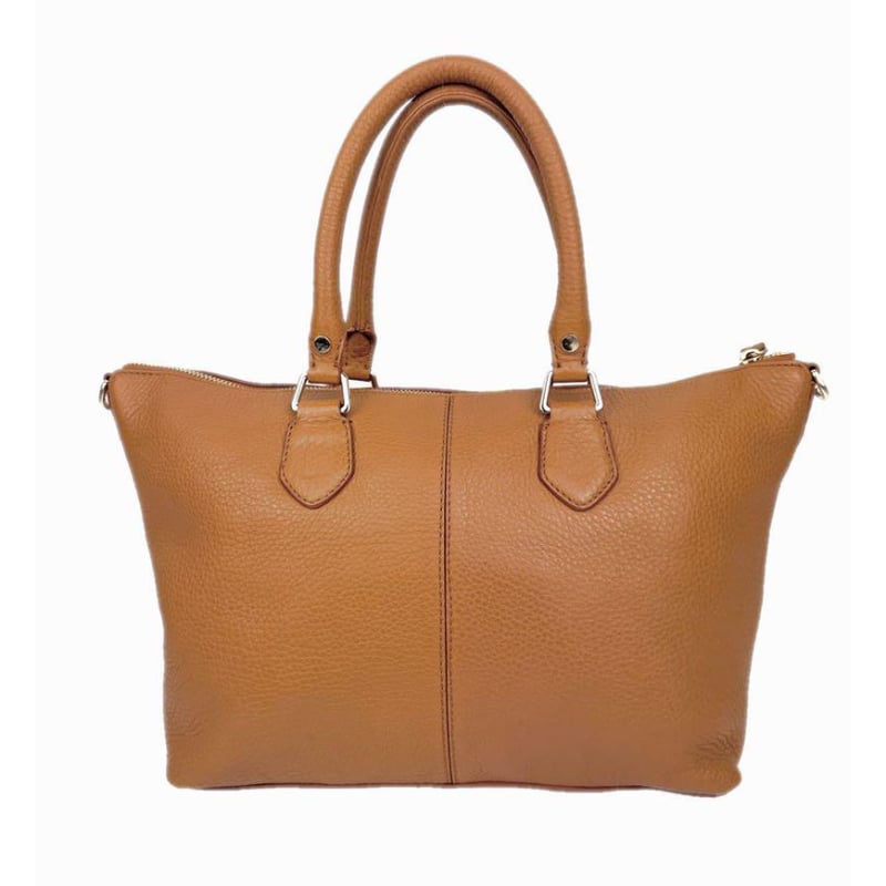 キャメル レザー ハンドバッグ ゴールド金具 キャメル レザー ハンドバッグ ゴールド金具 HIGH-CLASS